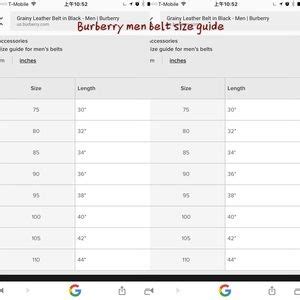 burberry sale belts|Burberry belt size chart.